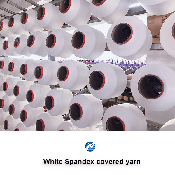 edafedd wedi'i orchuddio â spandex gwyn
